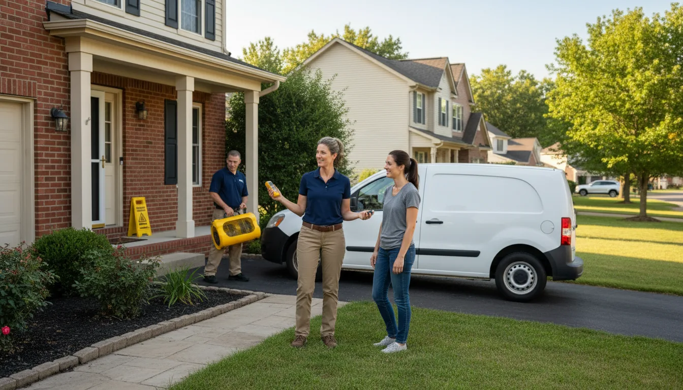 Residential water damage restoration in Greenwood Springs, MS